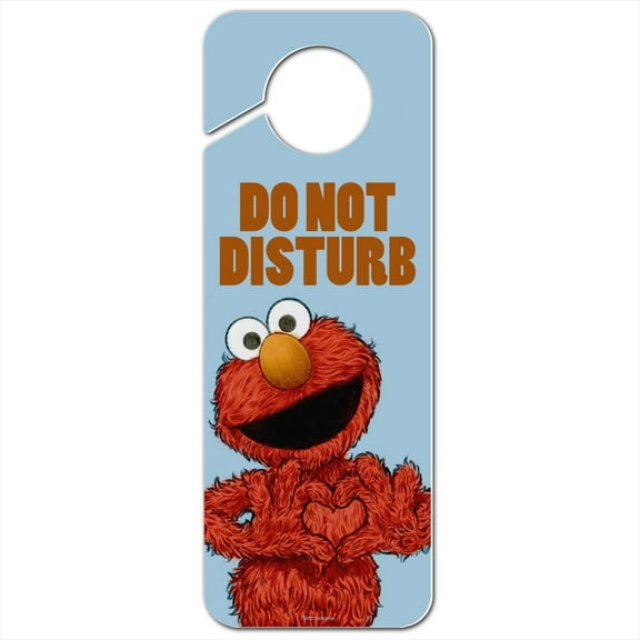 Sesame Street Vintage Elmo Plastic Door Knob Hanger Sign