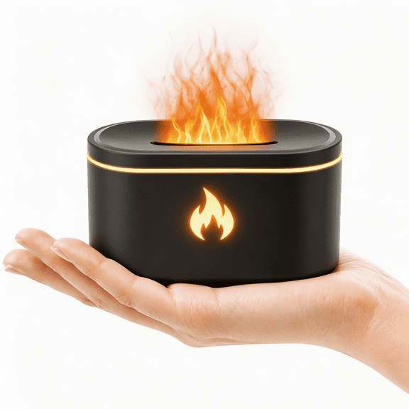 BCOOSS Mini Essential Oil Diffuser for Home Aroma Air Aromatherapy Diffuser and Humidifier with 7 LED Lights,Black
