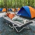 thumbnail image 4 of MOPHOTO Camping Cot for Adults, Portable Folding Bed with Noble Pearl Mattress & Carry Bag, Double Layer Oxford Strong Heavy Duty Sleeping Cots, 4 of 9