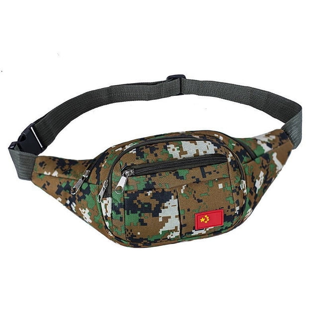 Riñonera multicapa con cuatro cremalleras para hombre, para correr, hacer ejercicio, deportes al aire libre, ocio, viajes, teléfono móvil, monedero