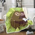 thumbnail image 1 of Sloth Fleece Throw Blanket Funny Animal Sloth Sherpa Blanket For Kids Boys, 1 of 4