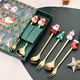 thumbnail image 5 of Juego de tenedor y cuchara de Navidad de 2/4/6 piezas, vajilla creativa de acero inoxidable, tenedores y cucharas de postre y café, juego de regalo, 5 of 5