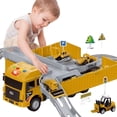thumbnail image 2 of Esaierr Kids Baby Construction Toys Set Truck Storage Container Transport Car Toys Mini Alloy Construction Car Toys for Age 3 4 5 6 7 Kids Toddler Boys Girls Birthday Party Favo, 2 of 8