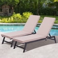 thumbnail image 4 of Perfect Garden 2 Pieces Set Outdoor Patio Chaise Lounge Chair Cushions Replacement Furniture Seat Cushions Chair Pads,Khaki Color, 4 of 7