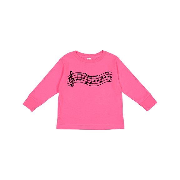 Inktastic Music Staff Musical Boys or Girls Long Sleeve Toddler T-Shirt