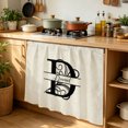 thumbnail image 6 of Letter D Cabinet Curtain 35"Wx35"L, Dustproof Under Sink Skirt with Self Adhesive Tape, Monogram Words Cabinet Curtain Cover for Kitchen Sink, Bathroom Vanity, Laundry Room, 6 of 9