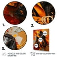 thumbnail image 3 of Designart "Sculpted Dress Orange And Black" Fashion Floater Framed Canvas Print, 3 of 7