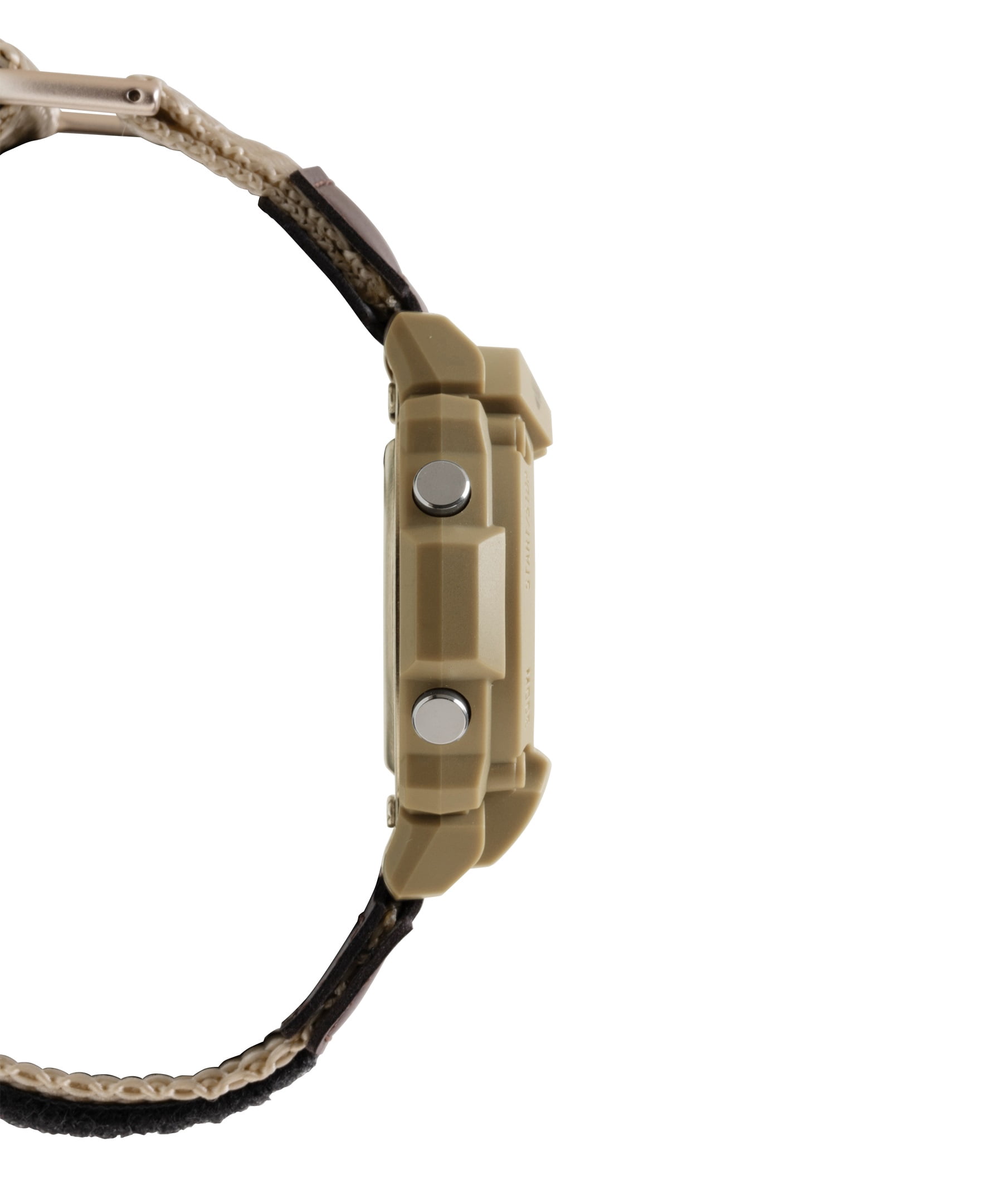 Casio Mens Digital Cloth Band Wristwatch, Tan