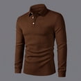 thumbnail image 5 of Vetsdori Long Sleeve Tshirts for Men Button up Winter Pullover Work Sweatshirt Casual Travel Collar Mens Shirts Plain, 5 of 9