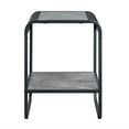 thumbnail image 3 of Gzxs Side Table with Storage Open Shelf, 2-Tier Industrial End Desk for Bedroom Living Room, 16"L x 18"W x 21"H, Concrete Gray & Black, 3 of 4