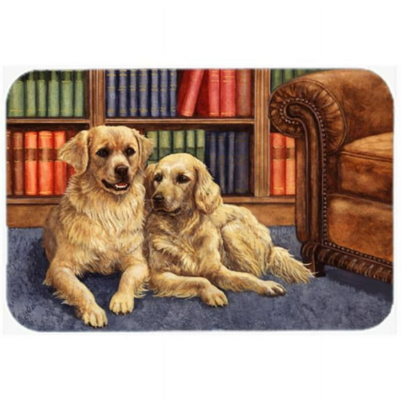 Golden Retrievers in the Library Mouse Pad, Hot Pad or Trivet