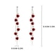 thumbnail image 3 of Pendientes para mujer, regalos para mujer, elegantes pendientes con brillantes diamantes de imitación, pendientes largos con borlas y flores de rosa, joyería de fiesta, pendientes largos., 3 of 3
