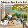 thumbnail image 3 of WASUHE Zero Gravity Recliner Chair Set of 2, Foldable Outdoor Lounge Chair with Cup Holder, Adjustable Patio Chair for Beach, Pool, Patio, Sky Blue, 3 of 7
