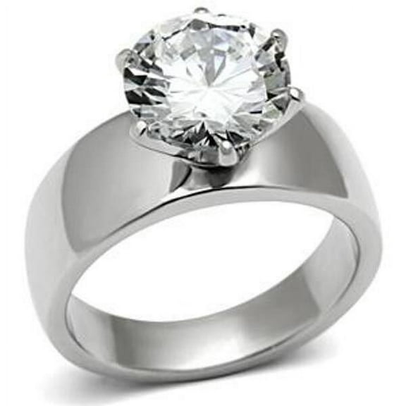 Simple Wide Band Solitaire Diamond Ring For Her 2.0 Ct Simulated Diamond 14K White Gold Over