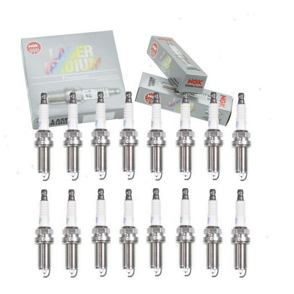 16 pc NGK Laser Iridium Spark Plugs compatible with Jeep Grand Cherokee 5.7L V8 2009-2020