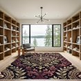 thumbnail image 2 of ODIKA 3'x5' Machine Washable Non-Slip Area Rug, Traditional Burgundy High Traffic Rug, Red, 941442, 2 of 7