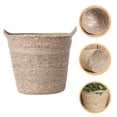 thumbnail image 2 of MIANGASTORE Hand Woven Flower Basket Creative Woven Planter Container Farmhouse Planter Succulent Pot, 2 of 9