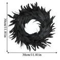 thumbnail image 3 of Clearance Wreath under $10,Door Front Wreath Ornaments Atmosphere Decoration Black Home Decor, 3 of 8