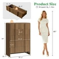 thumbnail image 3 of Papajet 5 Drawer Dresser, 48" Tall Modern Chest of Drawers with Pine Handle, Rounded Corner & Anti-Tip for Bedroom, Living Room, Entryway, Dark Walnut, 3 of 10