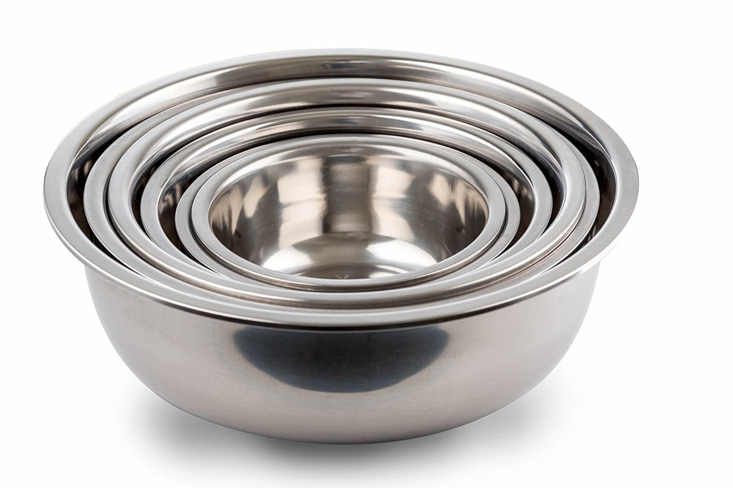 TINANA Mixing Bowls Set, Set of 6, Stainless Steel Mixing Bowls, Metal  Nesting Storage Bowls for Kitchen, Size 8, 5, 4, 3, 1.5, 0.75 QT, Great for  Prep, Baking, Serving-Gray 