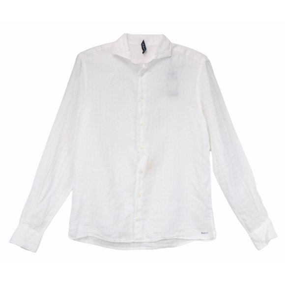 04651/ A Trip in Bag Men's White Relaxed Linen Shirt Dress - XL