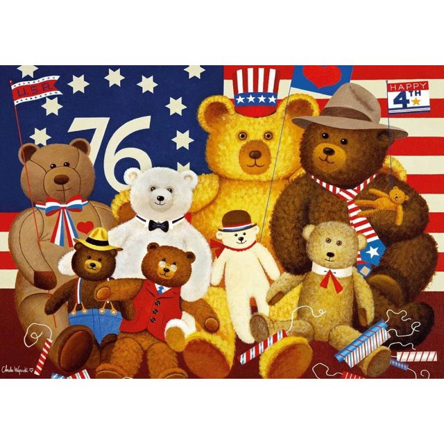 Puzzles For Classroom Decor Charles Wysocki Patriotic Stuffy Bunch Fun And Challenging Positive Thinking Party Entertainment Jigsaw Puzzles Family Puzzle Intellective Educational Gift 500 Pieces