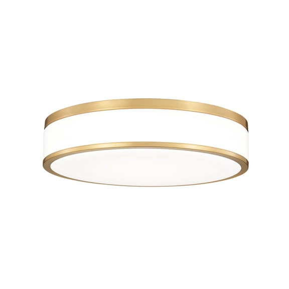 Z-Lite 1012F16-Led Ballord 16" Wide Flush Mount Drum Ceiling Fixture - Gold