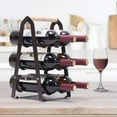 thumbnail image 4 of Wine Rack 6 Bottles, Foldable Wine Bottles Racks, Metal Copper Wine Holder Storage Free Standing, 4 of 5