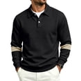 thumbnail image 6 of Polo Shirt Men Long Sleeve Casual Dress Pullover Sweatshirts for Men | Collared Button Golf Polos, Soft Stretch Fabric Regular Fit, Casual Business Fall Clothes, 6 of 6