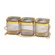 thumbnail image 3 of Bandeja para servir dividida, bandeja para aperitivos, plato portátil para refrigerios fácil de transportar con tapa 3 tazón gris, 3 of 9