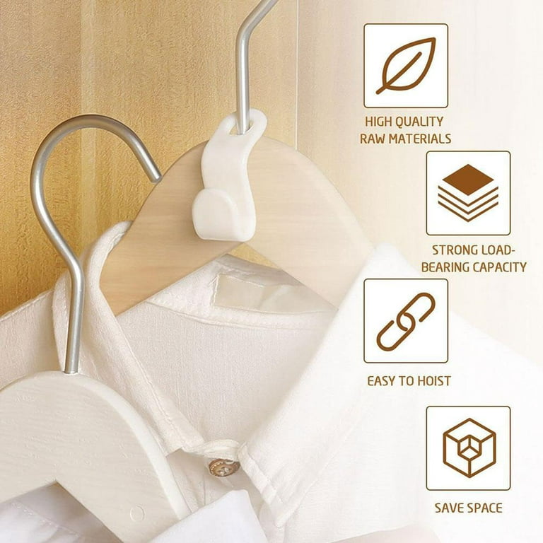 50pcs/set Mini Clothes Hanger Connector Hooks Storage Holder Clothe Hanging  Hanger Connection Hook Space Saving Linked Hook