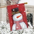 thumbnail image 3 of Checkered Scarf Snowman Winter House Flag Primitive 28" x 40" Briarwood Lane, 3 of 4