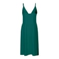 thumbnail image 3 of Women's Casual Dress Sleeveless Solid Basic Summer Dress For Daily Wear Strappy Comfortable Outfit With Necklace Pairing Women S Dresses for Summer Lost Ink Dresses Tee Dress Dress Summer Womens, 3 of 4
