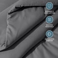thumbnail image 3 of Bare Home Down Alternative Comforter Set - 3-Pieces - All Seasons - California King, Gray, 3 of 8