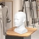 thumbnail image 2 of Cabeza de maniquí masculino, modelo de exhibición de pelucas, soporte de exhibición de pelucas, cabeza de maniquí para gafas Blanco, 2 of 8