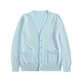 thumbnail image 1 of Chaquetas y abrigos casuales de manga larga sin capucha para mujer, cárdigan de punto de color liso con botones, doble bolsillo, chaqueta informal de manga larga con capucha, top de algodón para mujer, 1 of 3