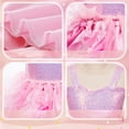 thumbnail image 5 of Bobifish Toddler Girls Party Dress Glitter Sequin Sweetheart Neck Ruffles Pleated Cake Dress Children EventsGirls Dress, 5 of 5