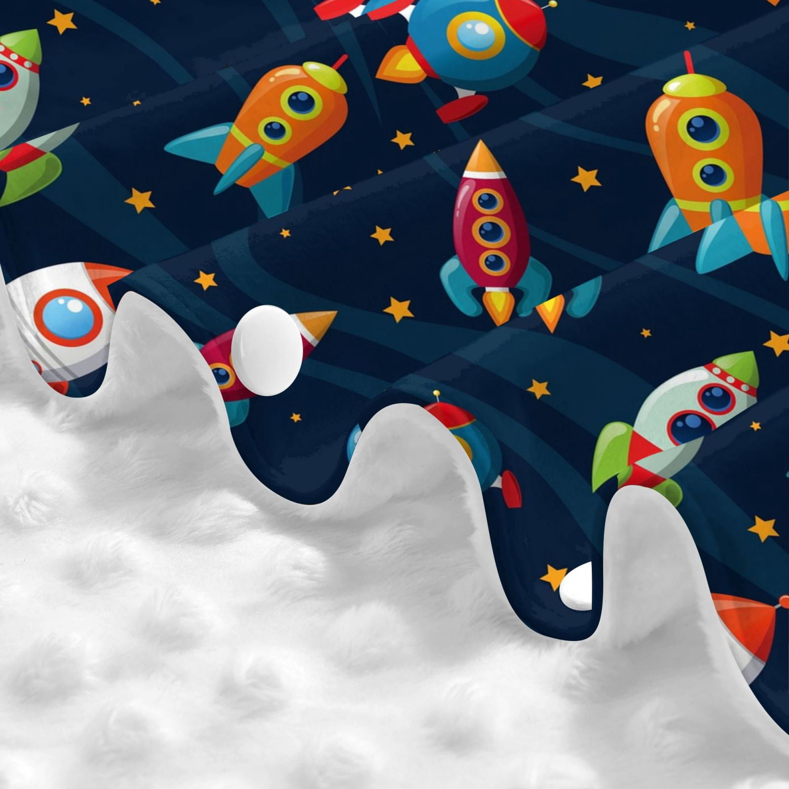 Naloa Spaceships and Stars Baby Car Seat Cover, Breathable Baby Carrier Cover, Multiuse Baby Carrier Cover & Nursing Breastfeeding Cover