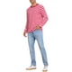 thumbnail image 2 of Camisetas de manga larga de hombre INSPIRE CHIC con patrón a rayas, cuello redondo, corte regular, camiseta de pullover L roja y blanca, 2 of 5