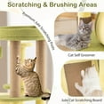 thumbnail image 6 of Auranook Cat Tree, Multi-level Cat Tower w/ Private Condo, Cat Self-grooming Brush，Freestanding Cat Climbing Frame for Indoor Cats, 6 of 9