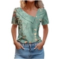 thumbnail image 1 of Top de Verano Mujeres Cuello en V Casual Top de Manga Corta, Ligera Primavera Y Blusa de Verano para las Mujeres, 1 of 5