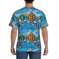 thumbnail image 3 of Bixox Men's Little Sea Turtles Printed Short Sleeve Skinny Athletic T-Shirt, 3 of 6