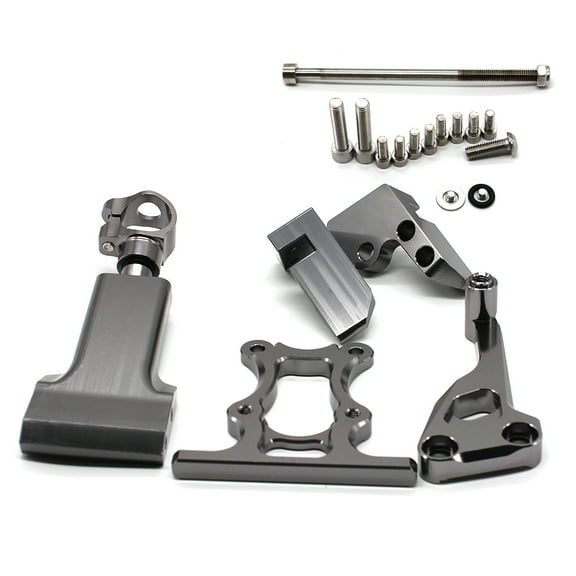 FXCNC Racing Motorcycle CNC Steering Damper Stabilizer Buffer Mounting Bracket Kit Compatible with MT07 FZ07 MT-07 FZ-07 2014-2019