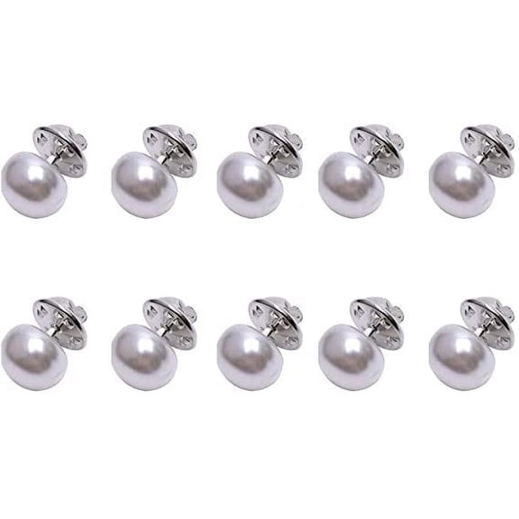 Nvzi Brooch Pins Multipurpose Sweater Shawl Clip Pearl Brooches Clothing Decoration Brooch 10pcs