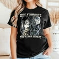 thumbnail image 2 of Hide Your Wife The Alpha Is Here Cringe Werewolf Men’s And Women’s Graphic Tee 100% Cotton by TBun, Full Sizes S-5XL, 2 of 5