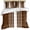 Brown, variant on 3 Piece Burnt Orange Beige Striped Duvet Cover Set California King,Microfiber Comforter/Quilt Cover with Corner Ties and 2 Pillowcases,Modern Farmhouse Retro Lines Soft Bedding with Zipper Closure