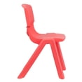 thumbnail image 2 of Silla escolar apilable de plástico rojo con altura de asiento de 15.5 '' - YU-YCX-005-RED-GG Flash Furniture YU-YCX-005-RED-GG, 2 of 2