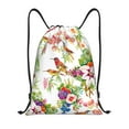 thumbnail image 1 of Saiise Birds And Flowers Pattern Sports Drawstring Backpack - String Swim Gym Bag with Wet Proof Pocket for Women&Men-Medium, 1 of 6