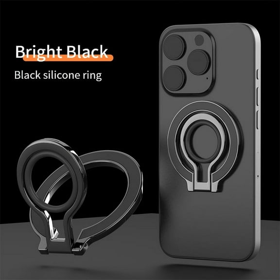 Magsafe Magnetic Phone Finger Ring Holder Rechargeable Adsorbed on Magnetic Sheet 360 ° Rotating Foldable for iPhone 15 Universal