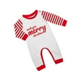 thumbnail image 2 of Onlypjs Family Matching Christmas Pajamas Set – Red & White Striped "Wish You Merry Christmas" Holiday Sleepwear for Women, Men, 2 of 9